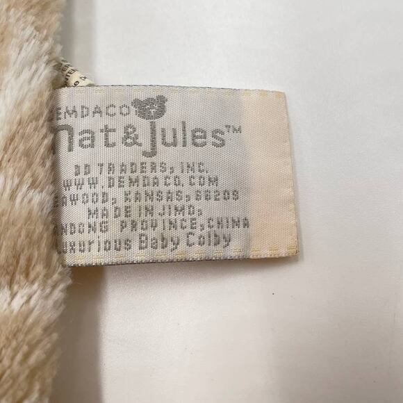 Nat & Jules Demdaco Giraffe Mint Green Big Feet Lovey Luxurious Baby Colby 2014 - Picture 5 of 7